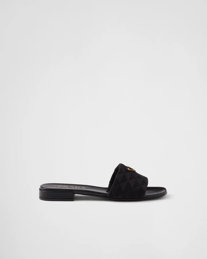 Embroidered fabric slides - Image 2