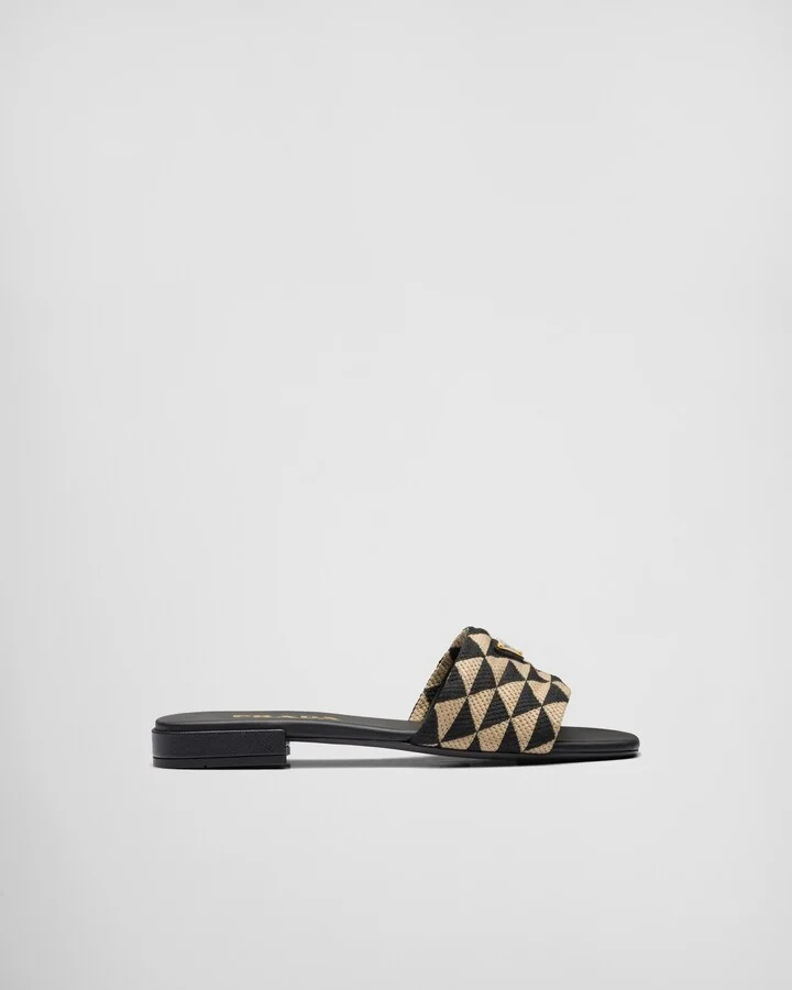 Embroidered fabric slides - Image 2