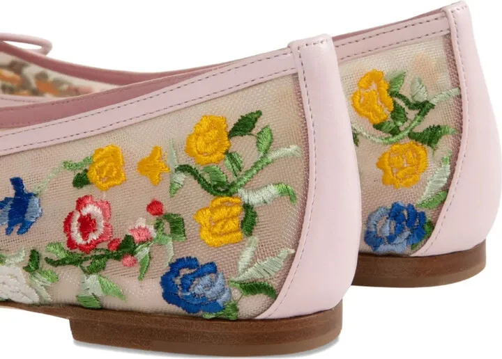 Embroidered Floral Ballerina Shoes - Image 4