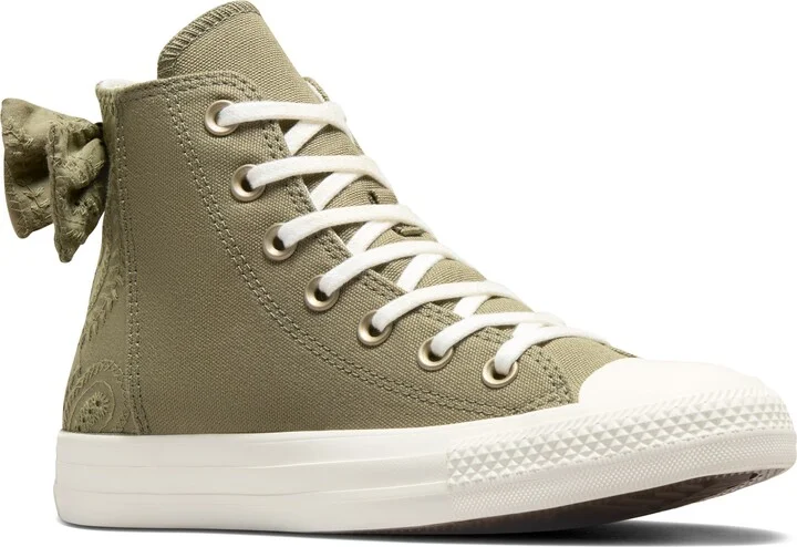 Embroidered High Top Twill Sneaker
