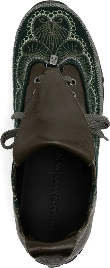 Embroidered Lace-Up Shoes - Image 4