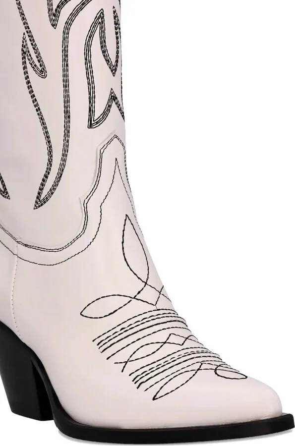 Embroidered Leather Boots - Image 4