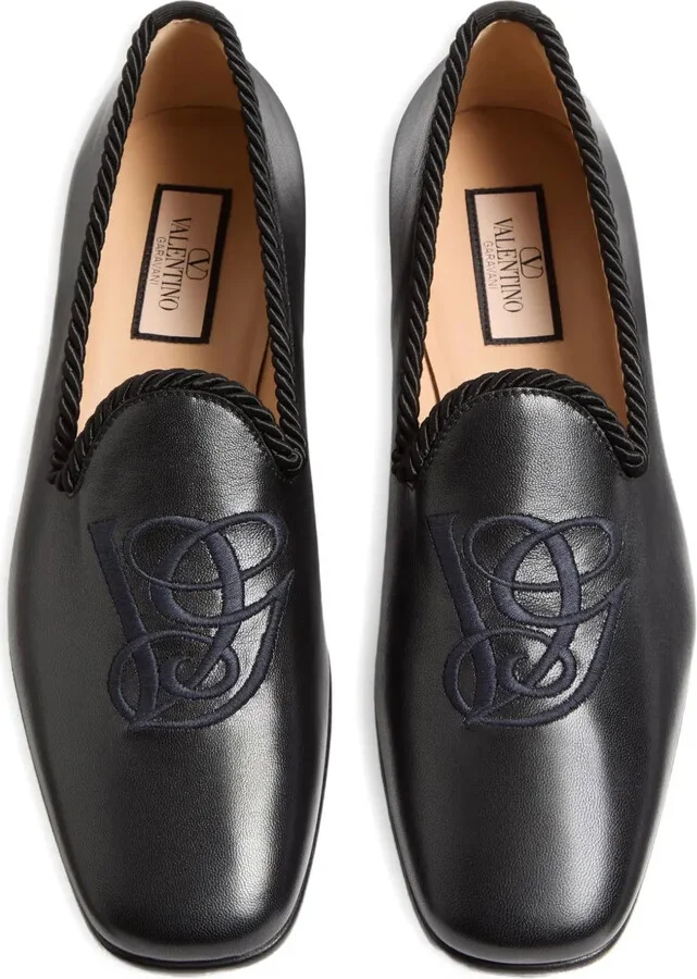 Embroidered Leather Loafers - Image 5