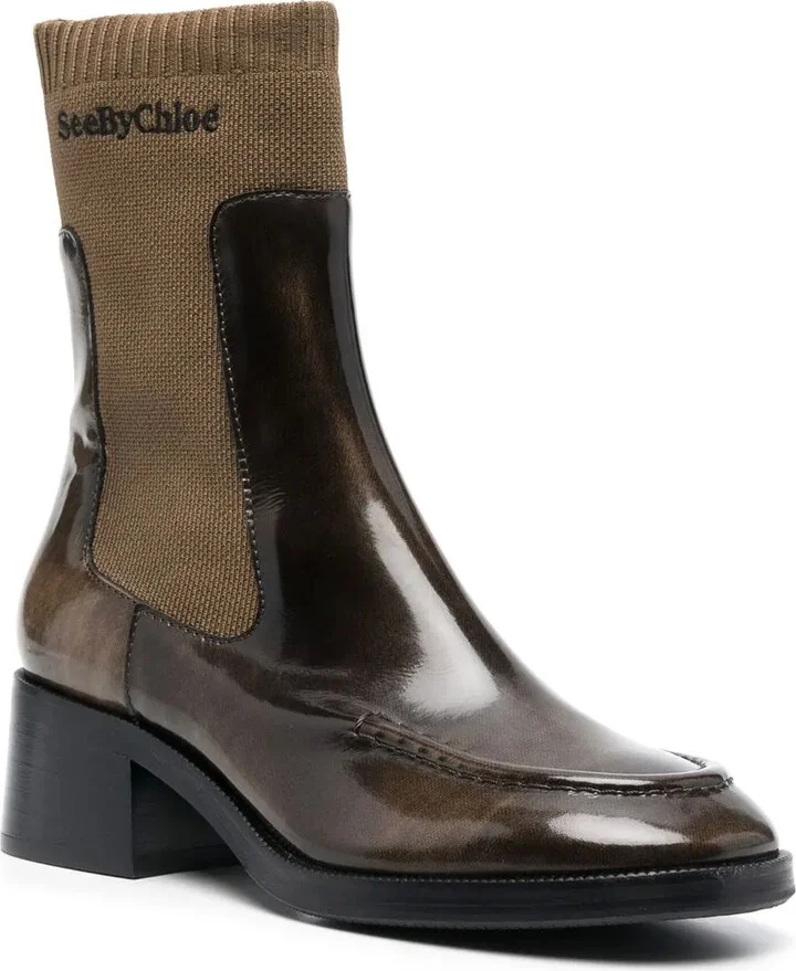 Embroidered-Logo Ankle Boots - Image 2