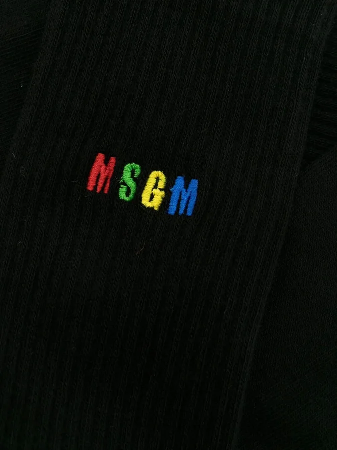 Embroidered-Logo Detail Socks - Image 2
