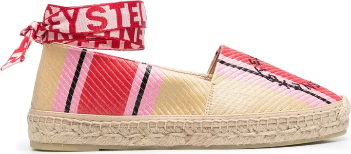Embroidered-Logo Flat Espadrilles