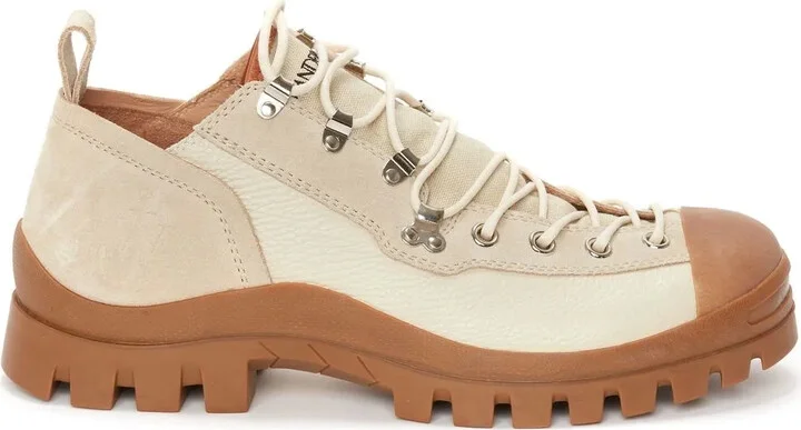 Embroidered-Logo Lace-Up Shoes