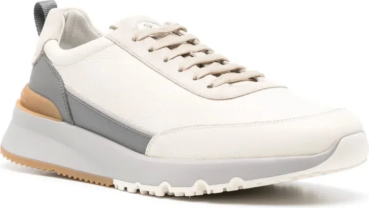 Embroidered-Logo Leather Sneakers - Image 2
