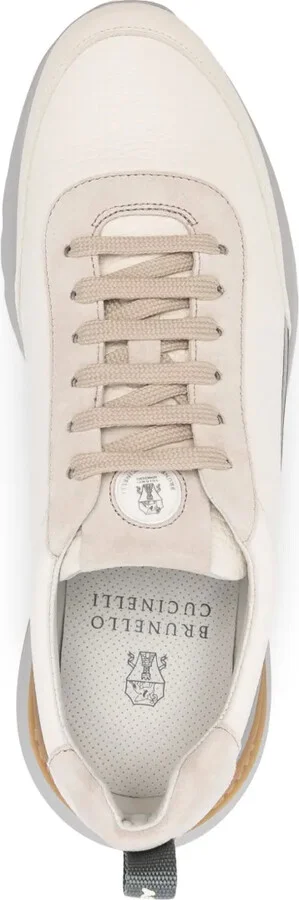 Embroidered-Logo Leather Sneakers - Image 4