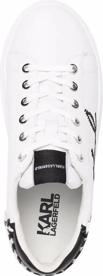 Embroidered-Logo Leather Sneakers - Image 4