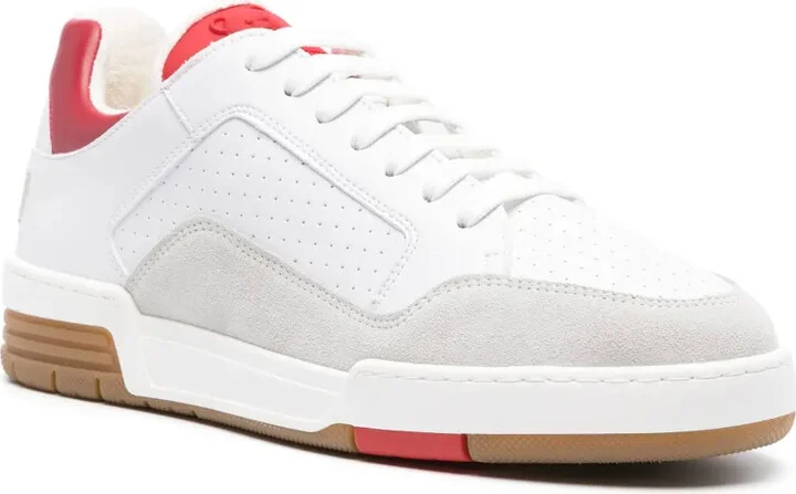 Embroidered-Logo Panelled Trainers - Image 2