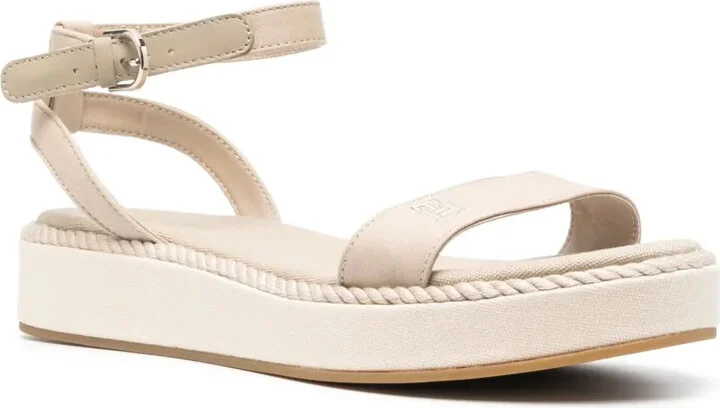 Embroidered-Logo Platform Sandals - Image 2