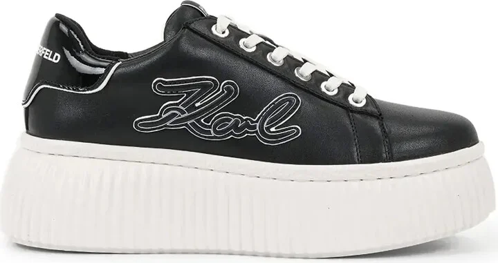 Embroidered-Logo Platform Sneakers