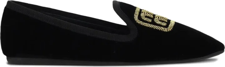 Embroidered-Logo Slippers