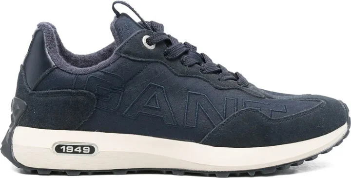 Embroidered-Logo Sneakers