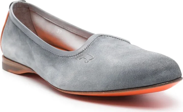 Embroidered-Logo Suede Slippers - Image 2