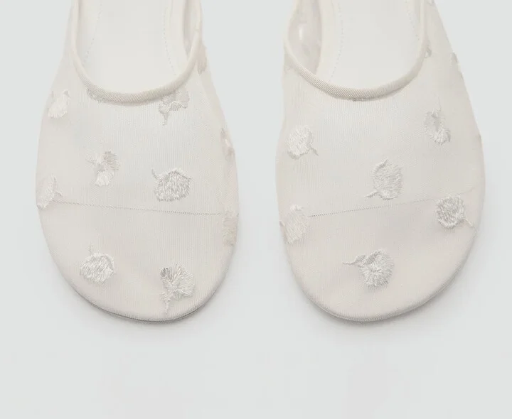Embroidered Mesh Mule - Image 4