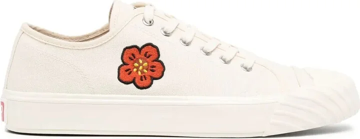 Embroidered-Motif Low-Top Sneakers
