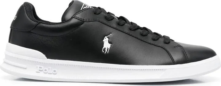 Embroidered-Pony Low-Top Sneakers