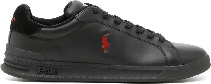 Embroidered-Pony Low-Top Sneakers