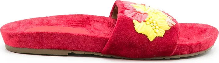 Embroidered Slides