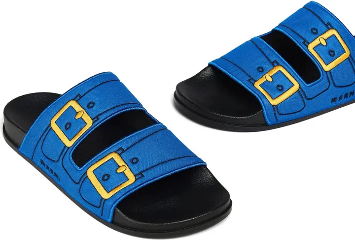 Embroidered Slip-On Slides - Image 5