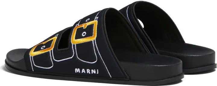 Embroidered Slip-On Slides - Image 3