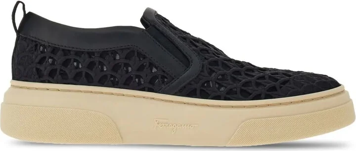 Embroidered Slip-On Sneakers