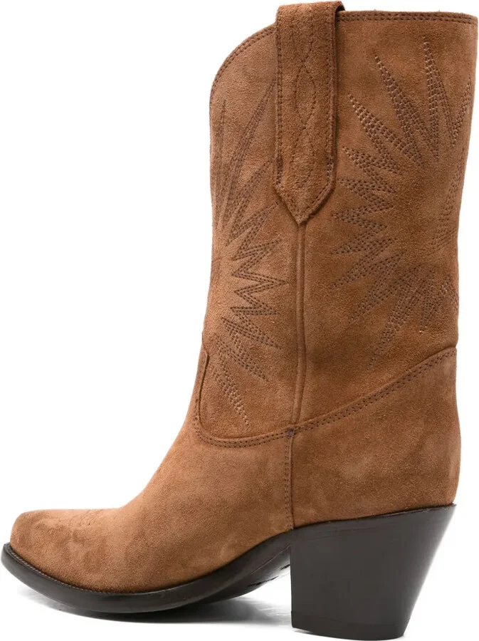 Embroidered Suede Boots - Image 3