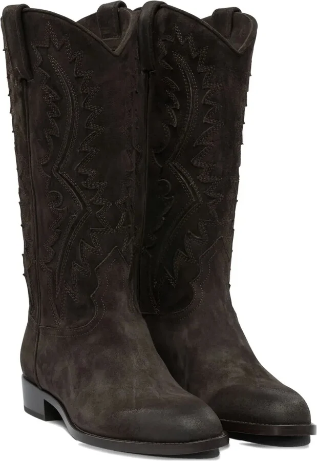 Embroidered Suede Boots - Image 2