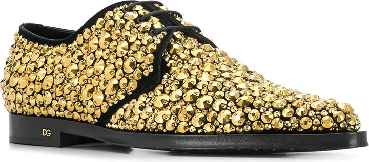Embroidered Suede Derby Shoes - Image 2