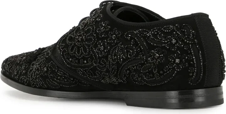 Embroidered Suede Derby Shoes - Image 3
