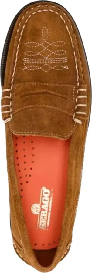 Embroidered Suede Loafers - Image 3