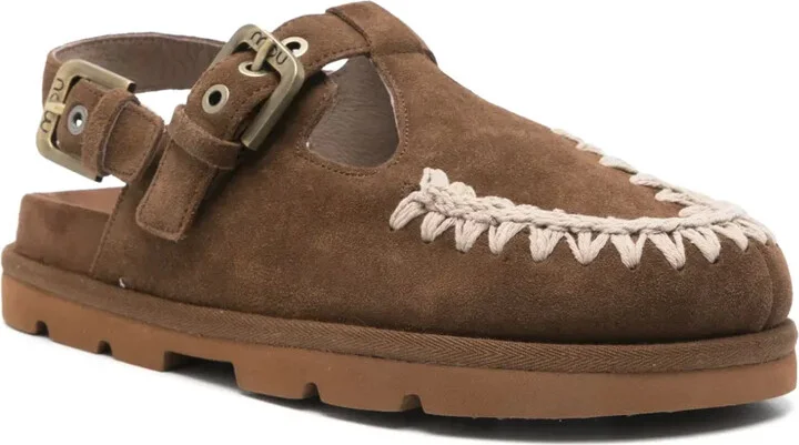 Embroidered Suede Mules - Image 2
