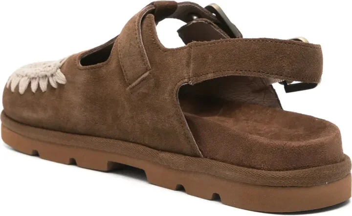 Embroidered Suede Mules - Image 3
