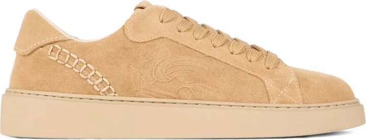 Embroidered Suede Sneakers