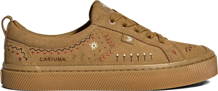 Embroidered Suede Sneakers