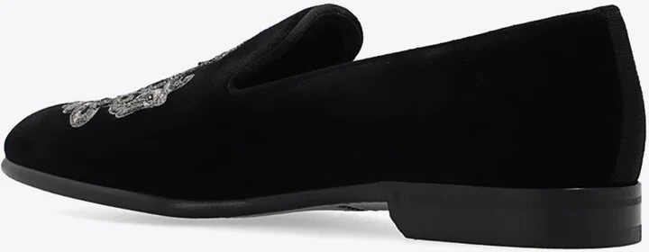 Embroidered Velvet Loafers - Image 2