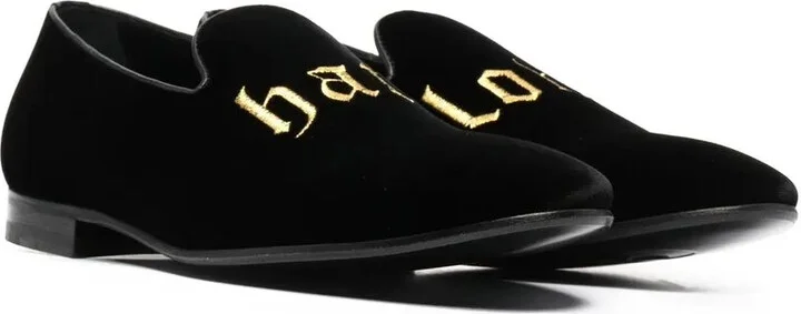 Embroidered Velvet Loafers - Image 2