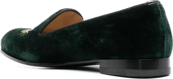 Embroidered Velvet Loafers - Image 3