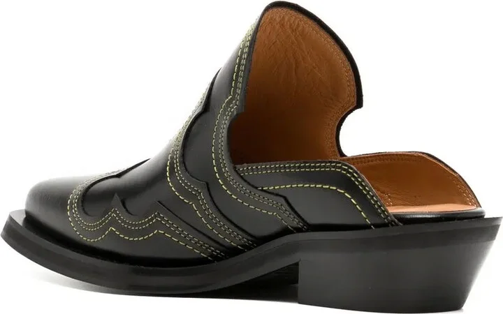 Embroidered Western Mules - Image 3