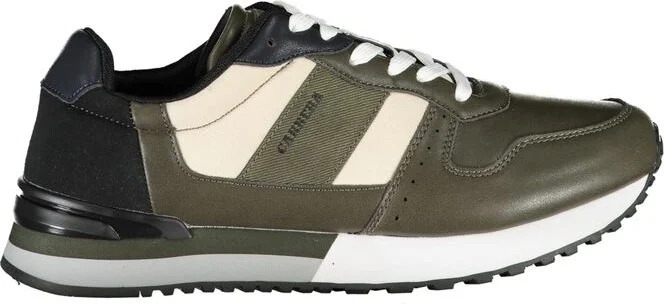 Emerald Glide Sporty Sneakers with Contrast Men's Laces