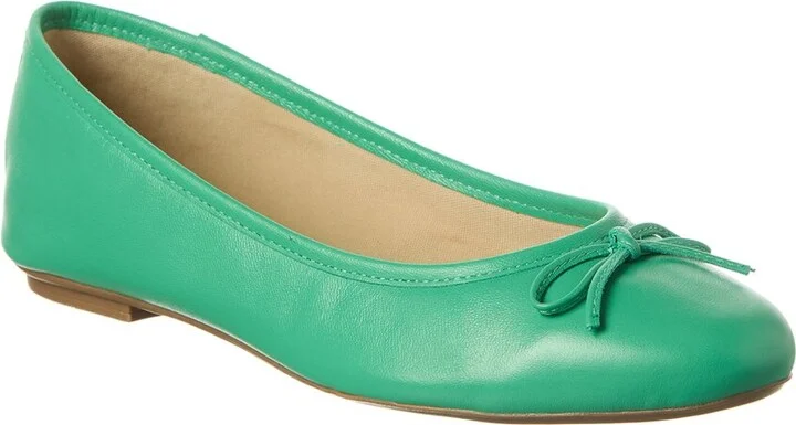 Emerald Leather Flat