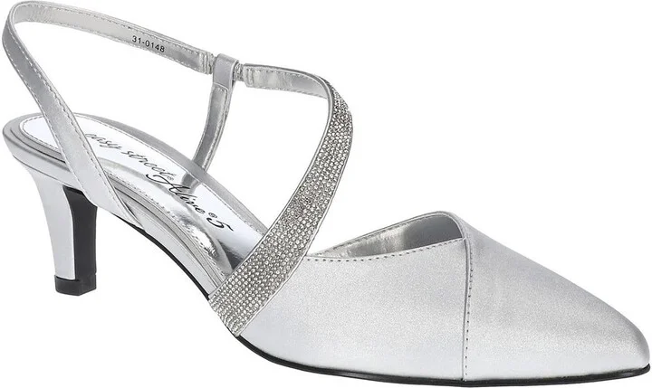 Emerald Womens Satin Rhinestone Pumps