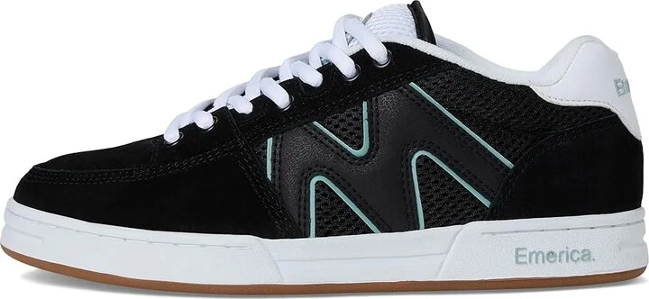 Emerica OG-1 Men's Shoes Black/White/Green : 9 D - Medium, Mesh/Suede - Image 6