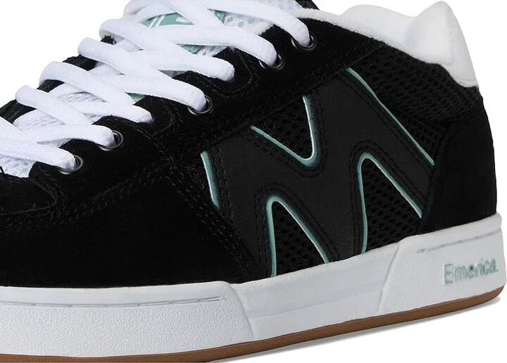 Emerica OG-1 Men's Shoes Black/White/Green : 9 D - Medium, Mesh/Suede - Image 7