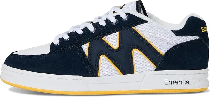 Emerica OG-1 Men's Shoes Navy/White/Yellow : 9.5 D - Medium, Mesh/Suede - Image 6