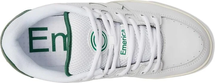 Emerica OG-1 Men's Shoes White/Green : 10 D - Medium, Mesh/Suede - Image 2