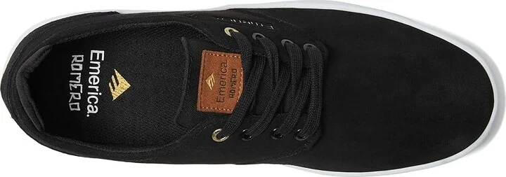 Emerica Romero Laced Men's Shoes Black/White : 5.5 D - Medium, Canvas/Rubber/Suede - Image 2