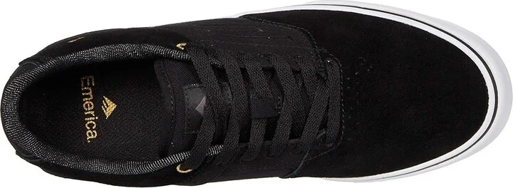 Emerica The Low Vulc Men's Shoes Black/Gold/White : 6 D - Medium, Suede/Textile - Image 3